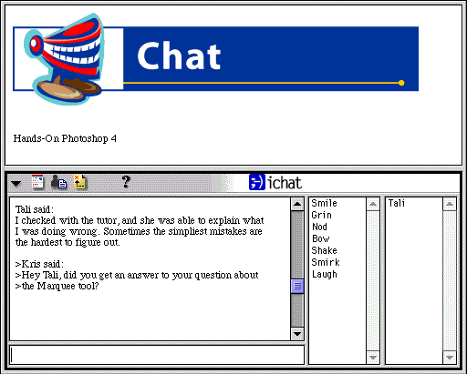 Image of the DigitalThink Chat Room